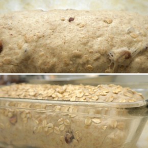 Shaping the loaf.